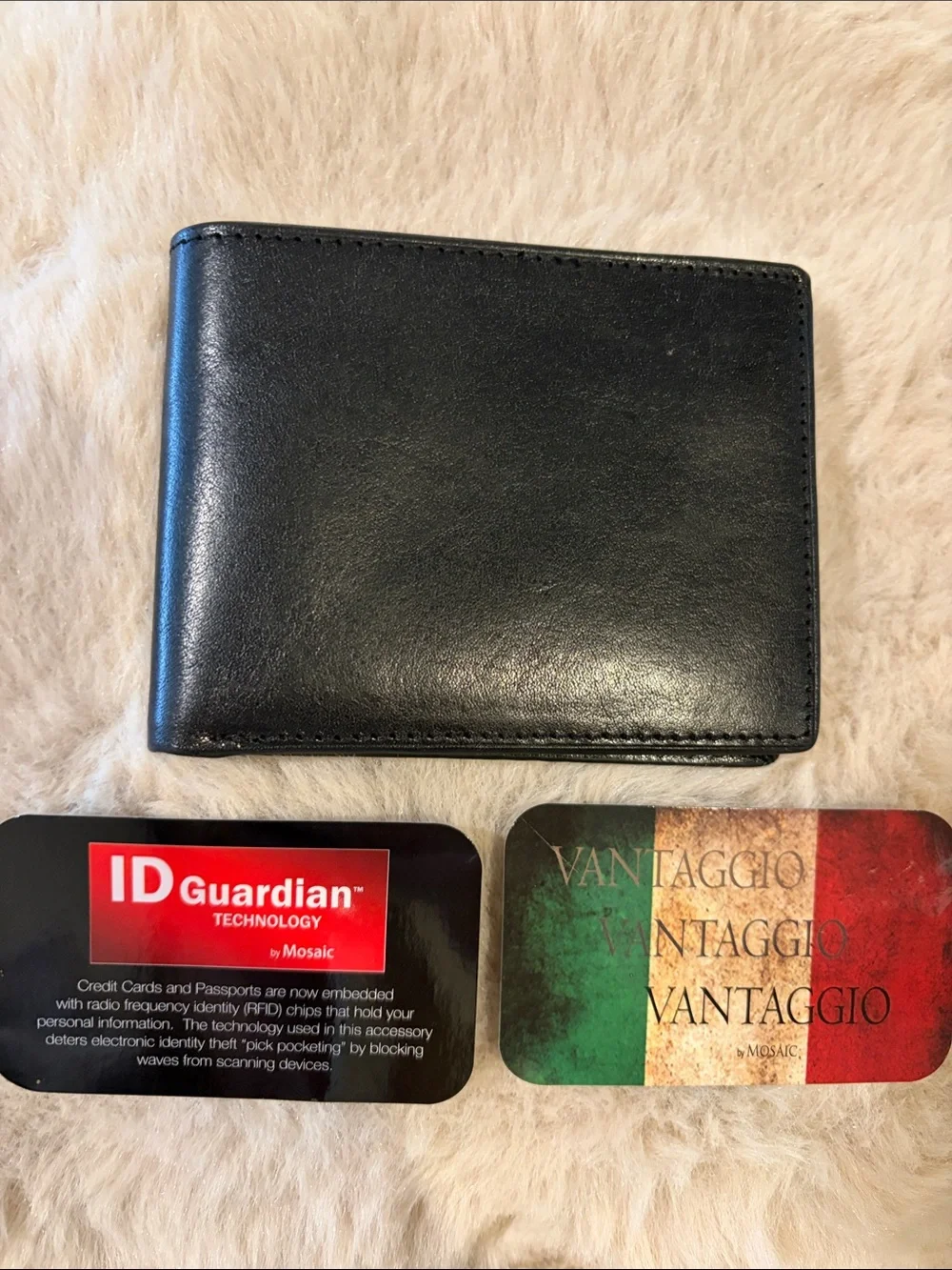 Buxton Black Leather Credit Card Holder Wallet